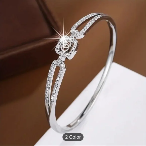 Elegant Zirconia-inlaid Bracelet, A Versatile And Trendy Fashion Accessory - Picture 4 of 9